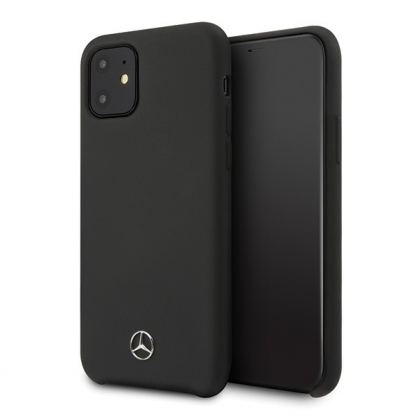 Mercedes TPU Silicone Line Case - силиконов (TPU) удароустойчив калъф за iPhone 12, iPhone 12 Pro (черен)