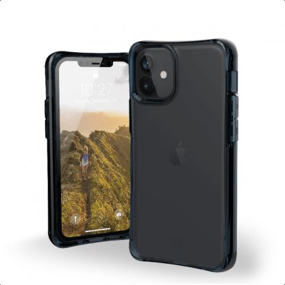 Urban Armor Gear U Mouve Case - удароустойчив хибриден кейс за iPhone 12 Mini (син-прозрачен)