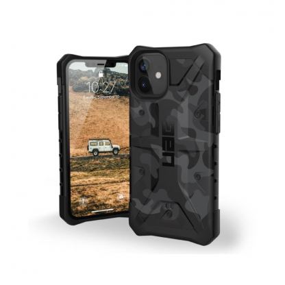 Urban Armor Gear Pathfinder SE Camo Case - удароустойчив хибриден кейс за iPhone 12 Mini (сив камуфлаж)