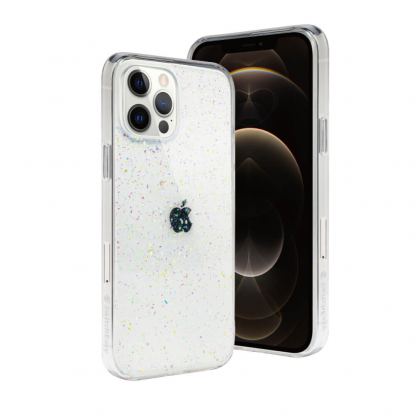 SwitchEasy Starfield Case - дизайнерски удароустойчив хибриден кейс за iPhone 12, iPhone 12 Pro (бял) 