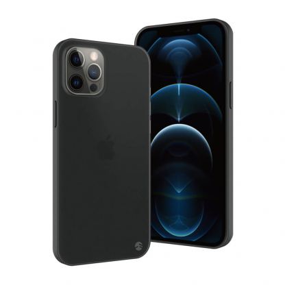 SwitchEasy 0.35 UltraSlim Case - тънък полипропиленов кейс 0.35 мм. за iPhone 12 Pro Max (черен-прозрачен)