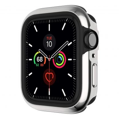SwitchEasy Odyssey Case - удароустойчив хибриден кейс за Apple Watch 44mm (сребрист)