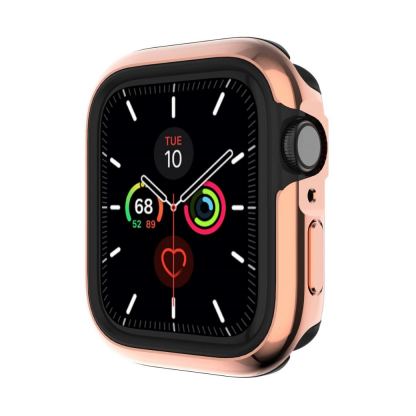 SwitchEasy Odyssey Case - удароустойчив хибриден кейс за Apple Watch 44mm (розово злато)