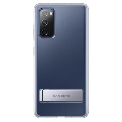 Samsung Clear Standing Cover EF-JG780CT - оригинален удароустойчив хибриден кейс с поставка за Samsung Galaxy S20 FE 5G (прозрачен)