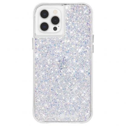 CaseMate Twinkle Case - дизайнерски кейс с висока защита за iPhone 12, iPhone 12 Pro (бял)