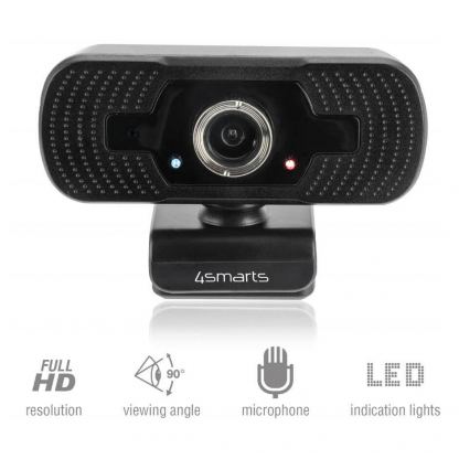 4smarts Webcam C1 Full HD with Microphone - уеб видеокамера 1080p Full HD с микрофон (черен)