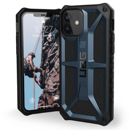 Urban Armor Gear Monarch Case - удароустойчив хибриден кейс за iPhone 12, iPhone 12 Pro (тъмносин)