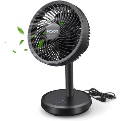 VOXON HDF02506BA01 USB Desk Fan - настолен USB вентилатор (черен)