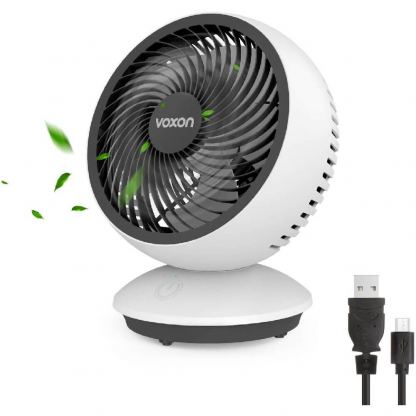 Voxon HDF02506BA01 USB Desk Fan - настолен USB вентилатор (бял)