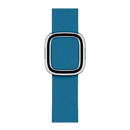 Apple Modern Buckle Band Large - оригинална кожена каишка за Apple Watch 38мм, 40мм (син)