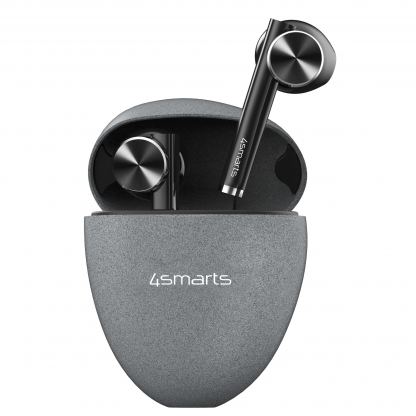 4smarts TWS Bluetooth Headphones Pebble - безжични Bluetooth слушалки с микрофон за мобилни устройства (светлосив)