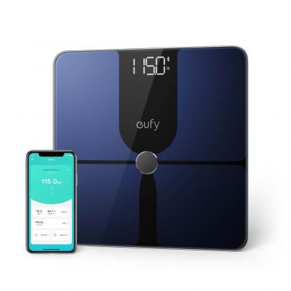 Anker Eufy Smart Scale P1 - безжичен умен кантар за измерване на 14 телесни показатели (черен)