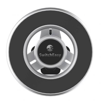 Switcheasy MagMount Car Mount - магнитна поставка за вентилационната решетка на автомобил за iPhone 12 (сребрист)