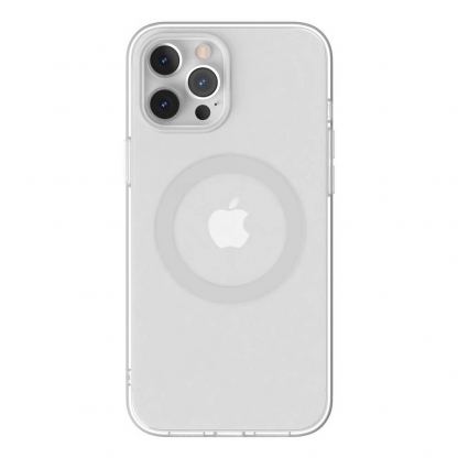 SwitchEasy MagClear Case - термополиуретанов (TPU) кейс с вграден магнитен конектор (MagSafe) за iPhone 12, iPhone 12 Pro (бял-прозрачен)