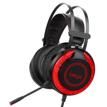 iPega PG-R015 LED Gaming Headset - RGB гейминг слушалки с микрофон с USB и 3.5mm жак (черен)