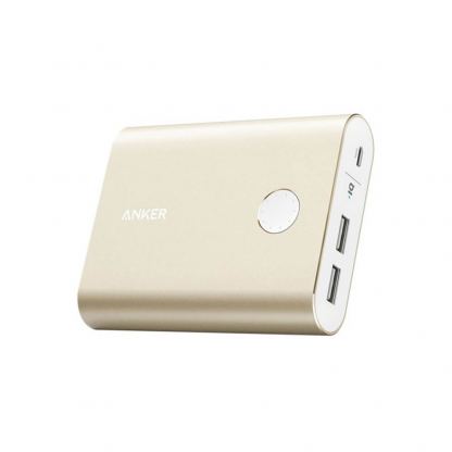 Anker PowerCore+ 13400mAh - преносима външна батерия с PowerIQ и VoltageBoost с 2 USB изхода (златист)