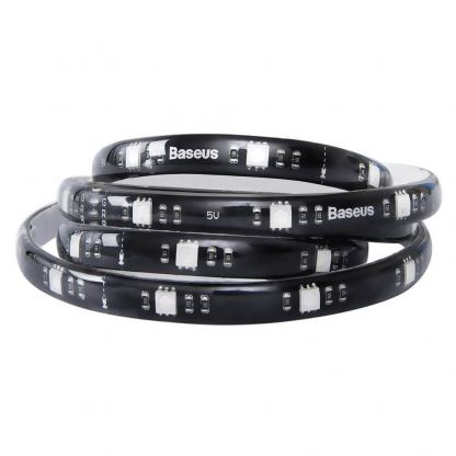 Baseus RGB Colorful Light Strip Extension Pack (DGRGB-01) - удължение за светеща лента с бяла и цветна светлина Baseus GAMO (100 см) (черен)