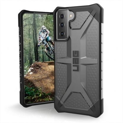 Urban Armor Gear Plasma Case - удароустойчив хибриден кейс за Samsung Galaxy S21 (черен-прозрачен)