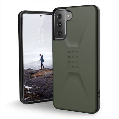 Urban Armor Gear Civilian Case - удароустойчив хибриден кейс за Samsung Galaxy S21 Plus (зелен)