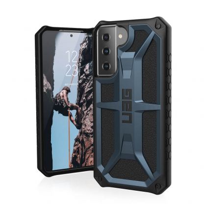 Urban Armor Gear Monarch Case - удароустойчив хибриден кейс за Samsung Galaxy S21 Plus (син)