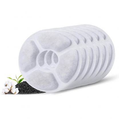 Zellar Pet Water Fountain Filters - комплект от 6 резервни филтъра за поилка за домашни любимци
