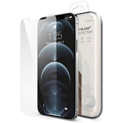 Elago Tempered Glass - калено стъклено защитно покритие за дисплея на iPhone 12 Pro Max (прозрачен)