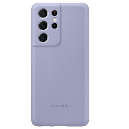Samsung Silicone Cover EF-PG998TV - оригинален силиконов кейс за Samsung Galaxy S21 Ultra (лилав)