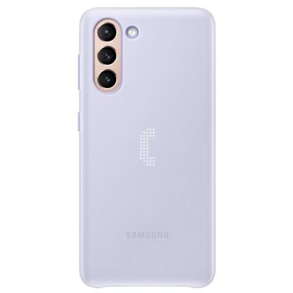 Samsung LED Cover EF-KG996CV - оригинален заден кейс, през който виждате информация от Samsung Galaxy S21 Plus (лилав)