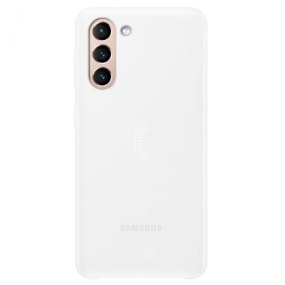 Samsung LED Cover EF-KG996CW - оригинален заден кейс, през който виждате информация от Samsung Galaxy S21 Plus (бял)