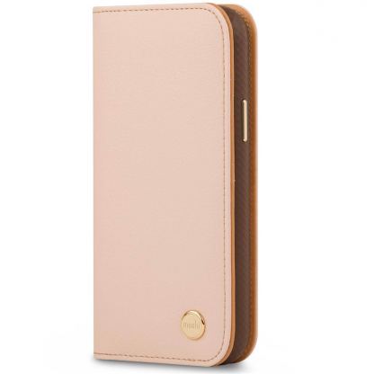 Moshi Overture SnapToª Case - елегантен кожен калъф (с кейс) тип портфейл за iPhone 12 Pro Max (розов)