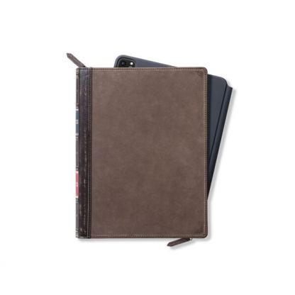 TwelveSouth BookBook V2 Leather Cover - уникален кожен калъф с отделение за Apple Pencil за iPad Pro 12.9 (2020) (кафяв)