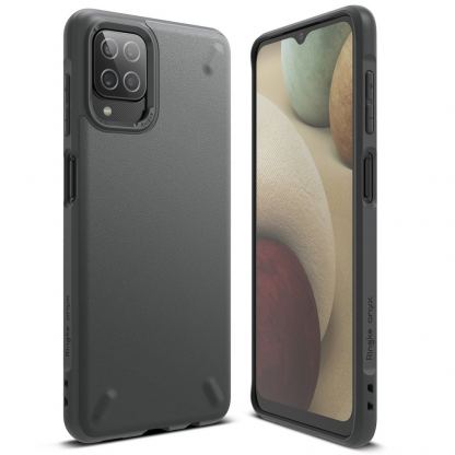 Ringke Onyx Durable TPU Case - силиконов (TPU) удароустойчив кейс за Samsung Galaxy A12 (сив)