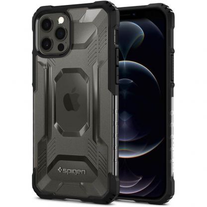 Spigen Nitro Force Case - хибриден кейс с най-висока степен на защита за iPhone 12, iPhone 12 Pro (черен)