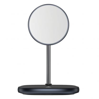 Baseus Magnetic Wireless Qi Charging Stand 15W (WXSW-01) - поставка (пад) за безжично зареждане за iPhone с Magsafe (черен)	