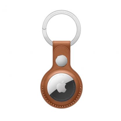 Apple AirTag Leather Key Ring - стилен ключодържател от естествена кожа за Apple AirTag (кафяв)