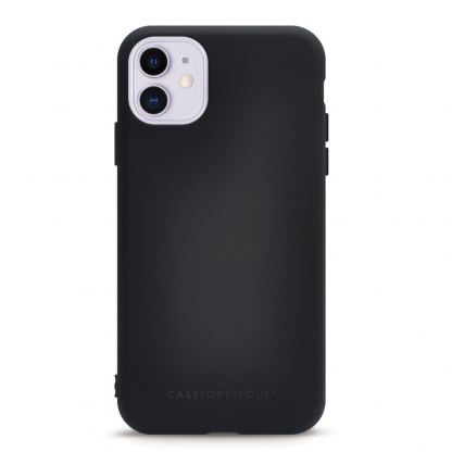Case FortyFour No.1 Case - силиконов (TPU) калъф за iPhone 11 (черен)