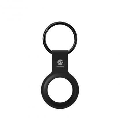 SwitchEasy Skin Silicone Keyring - силиконов ключодържател за Apple AirTag (черен)