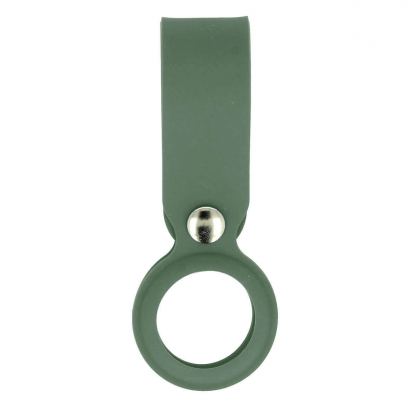 JC AirTag Silicone Loop - силиконова каишка за Apple AirTag (тъмнозелен)