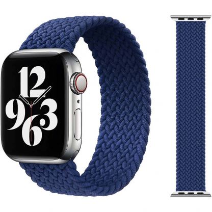 JC Design Braided SoloLoop Band - текстилна каишка за Apple Watch 38мм, 40мм (син)