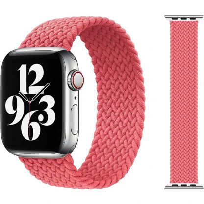 JC Design Braided SoloLoop Band - текстилна каишка за Apple Watch 38мм, 40мм (розов)