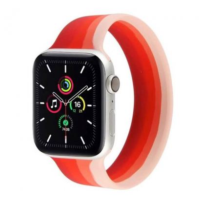 JC Design Silicone SoloLoop Band - силиконова каишка за Apple Watch 42мм, 44мм (червен)