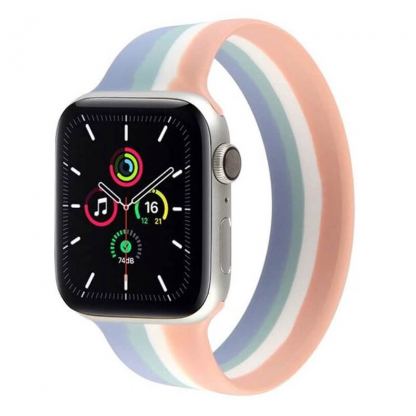 JC Design Silicone SoloLoop Band - силиконова каишка за Apple Watch 42мм, 44мм (розов-син)