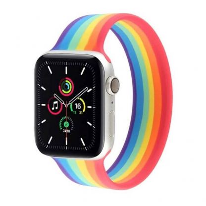 JC Design Silicone SoloLoop Band - силиконова каишка за Apple Watch 38мм, 40мм (шарен)