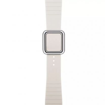 JC Design Modern Buckle Band - силиконова каишка с магнитна закопчалка за Apple Watch 42мм, 44мм (бежов)