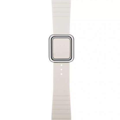 JC Design Modern Buckle Band - силиконова каишка с магнитна закопчалка за Apple Watch 38мм, 40мм (бежов)