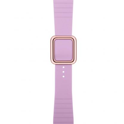 JC Design Modern Buckle Band - силиконова каишка с магнитна закопчалка за Apple Watch 38мм, 40мм (лилав)