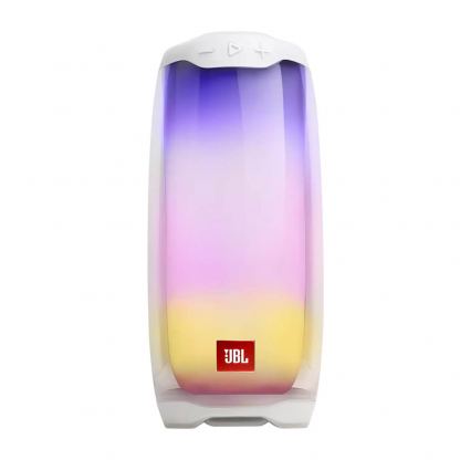 JBL Pulse 4 - безжичен водонепромокаем Bluetooth спийкър с микрофон за мобилни устройства (бял)