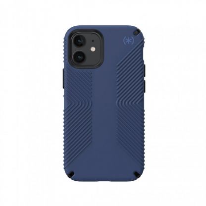 Speck Presidio 2 Grip Case - удароустойчив хибриден кейс за iPhone 12 Mini (син)