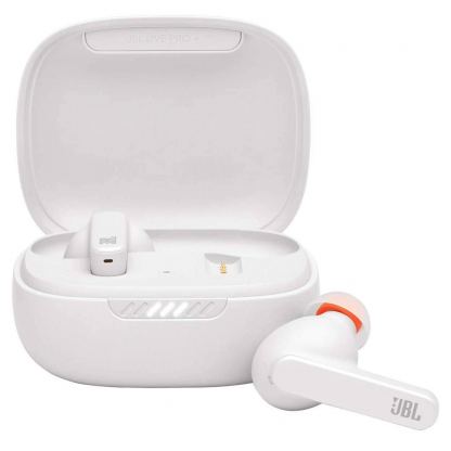 JBL Live Pro Plus True Wireless Noise Cancelling Earbuds - безжични блутут слушалки със зареждащ кейс (бял)