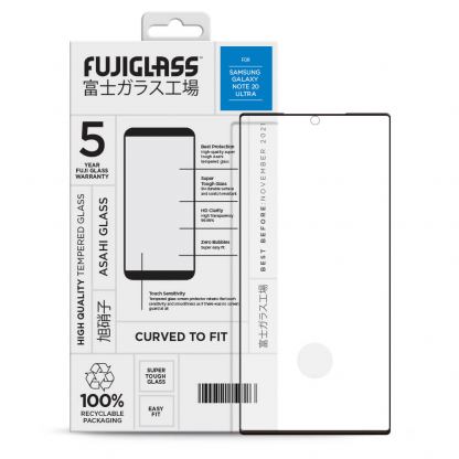 Fuji Curved-to-fit Screen Protector - калено стъклено защитно покритие за дисплея на Samsung Galaxy Note 20 Ultra (прозрачен)